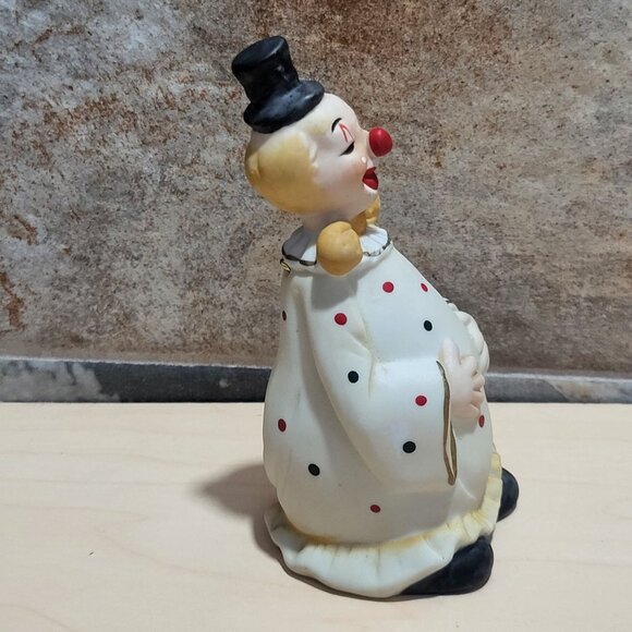 Vintage Bisque Porcelain Clown Bell Figurine - Picture 5 of 10